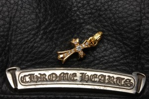 クロムハーツ　CHクロスベビーファットチャーム22K　ダイヤパヴェカスタム