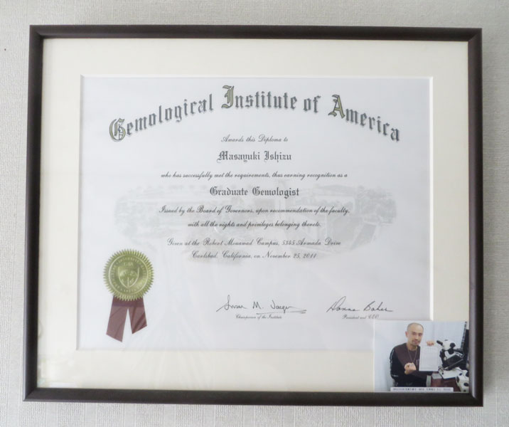 GIA G.G.（米国宝石学会宝石鑑定士）に合格しました。