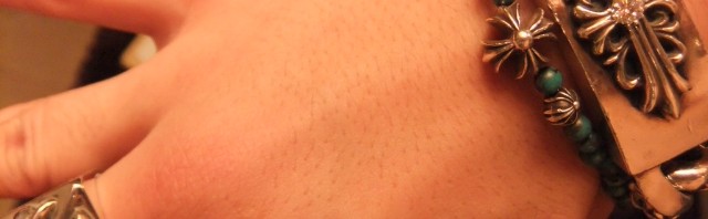 フローラルクロスIDブレスレット、1ダイヤ