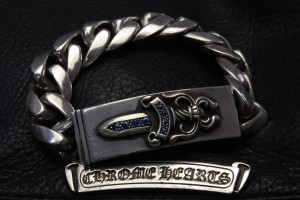 クロムハーツ　ダガーブレスレット　8サファイヤカスタム