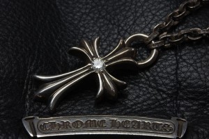 ネックレス ペーパーチェーン　SM　CHクロス1ダイヤカスタム