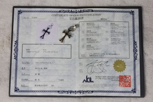 ブラックダイヤモンドを証明する宝石鑑別書です。