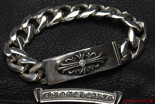 フローラルクロスIDブレス クラシックチェーン1ダイヤカスタム