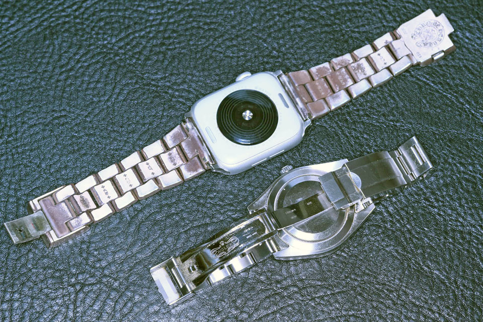 ロレックス裏側 接続部の形状確認
